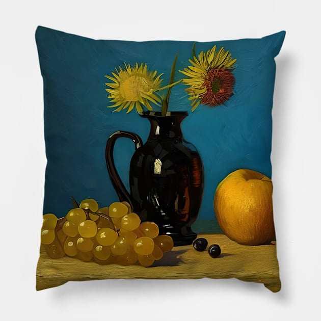 Still Life Painting Pillow by BelArte