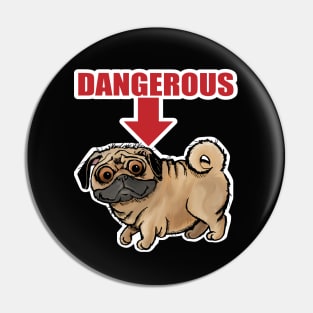 Funny pug Pin