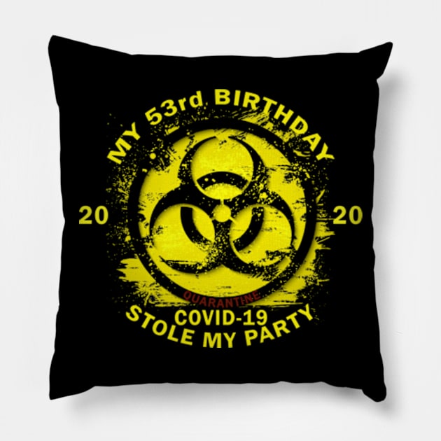 53rd Birthday Quarantine Pillow by Omarzone