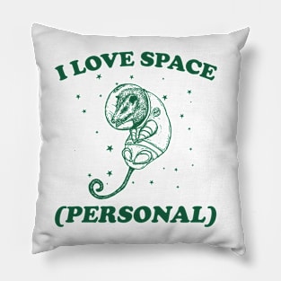 i love space ( personal ) - Retro Cartoon T Shirt, Possum Meme Pillow