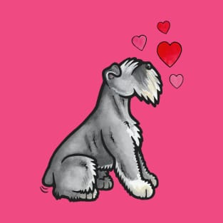 Miniature Schnauzer love T-Shirt