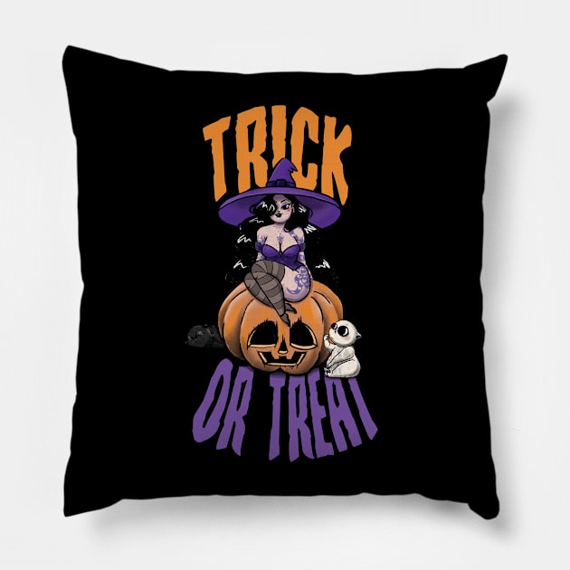 Pumpkin Witch Pillow by SaraWired