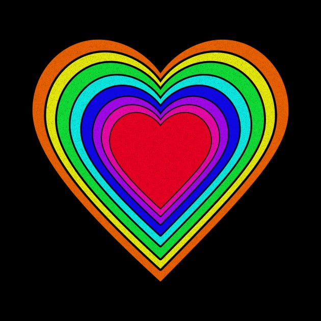 Rainbow Heart Diversity Pride by Liesl Weppen