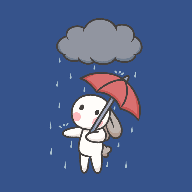 Rainy day doodle bunny by KammyBale