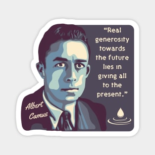 Albert Camus Portrait and Quote Magnet