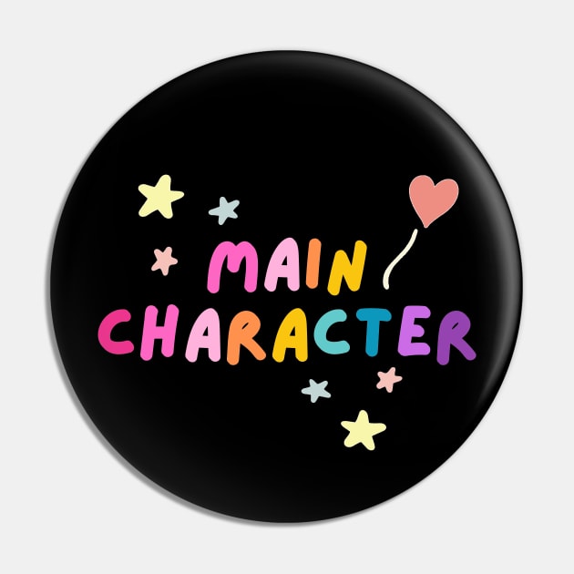 Main Character - Rainbow Aesthetic Pin by applebubble