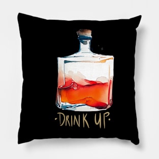 Drink Up Whisky Pillow