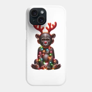 Christmas Red Nose Monkey Phone Case