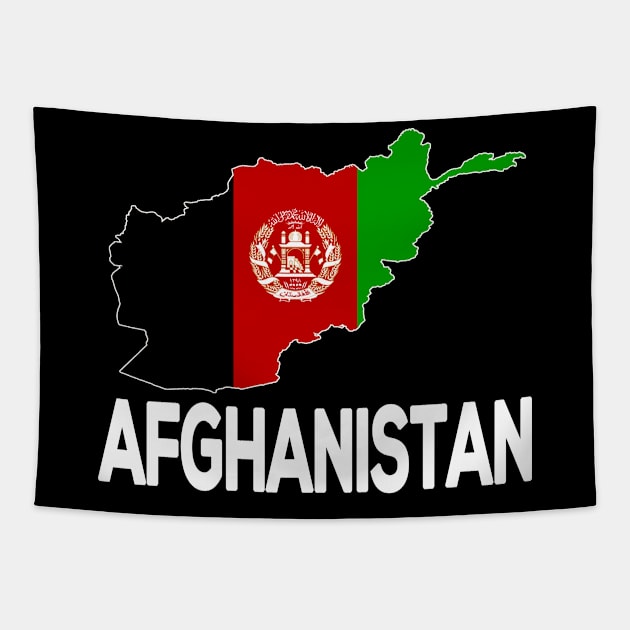 Free Afghanistan - Afghanistan Flag - Afghanistan Map Tapestry by Redmart