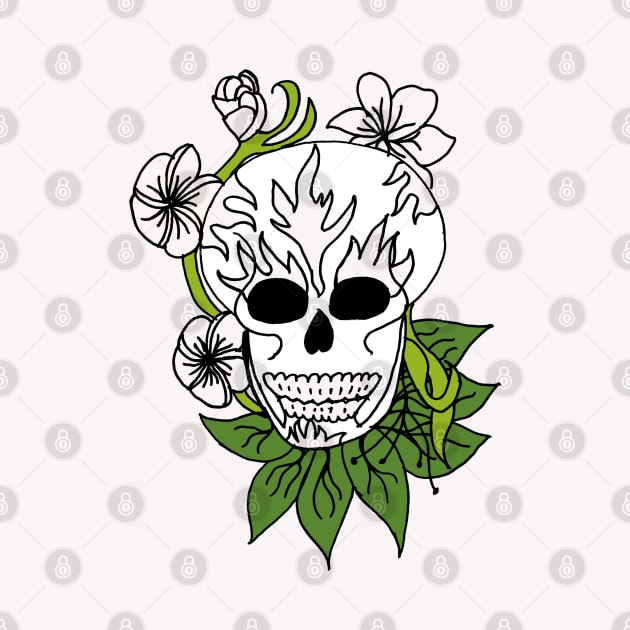 Sugar Skull - Green by Unravel_Unwind