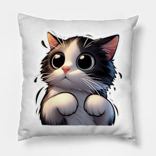 cute cat trembling Pillow