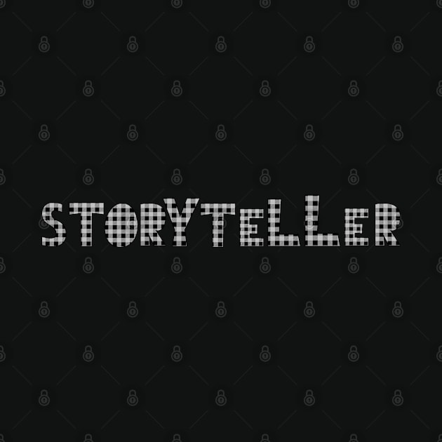 Storyteller grey and black check by PetraKDesigns