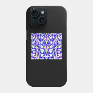 Blue and White Aesthetic Abstract Pattern Phone Case