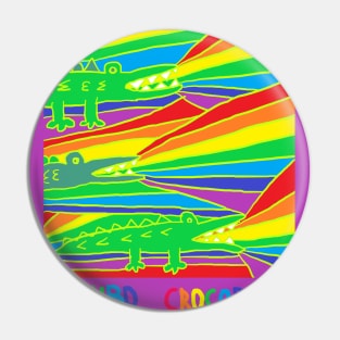 rainbow crocodile Pin