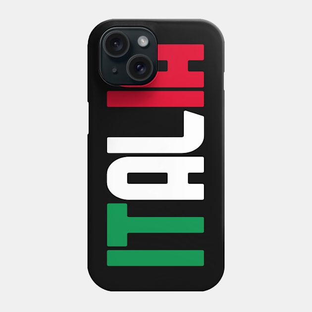 Italy name with flag Phone Case by Jambo Designs