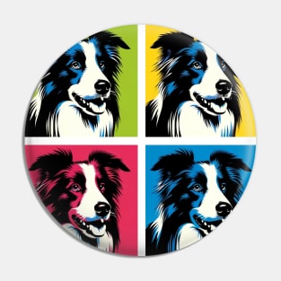 Border Collie Pop Art - Dog Lover Gifts Pin