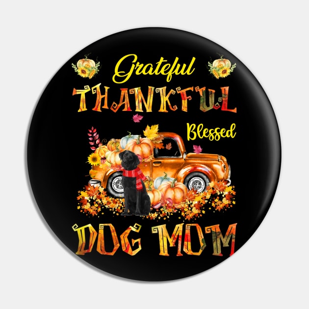 Black Labrador Pumpkin Thankful Grateful Blessed Dog Mom Pin by Benko Clarence