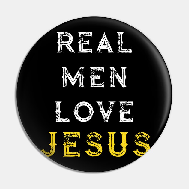 Real Men Love Jesus Funny Christian VBS Church Pin by MasliankaStepan