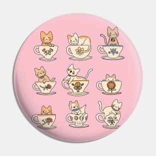 Cats and Tea Pin
