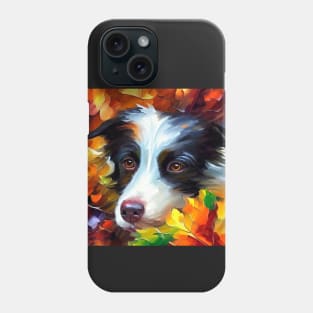 Border Collie - Face Among Foliage Phone Case