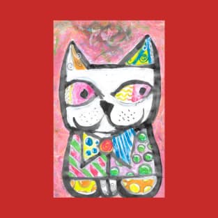 The crazy cat tribute to Romero Britto T-Shirt