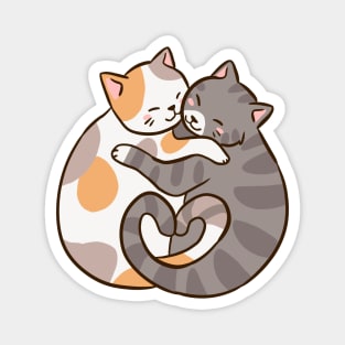 Cute cat hug Magnet