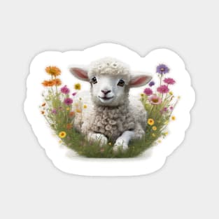 Cute baby lamb Magnet