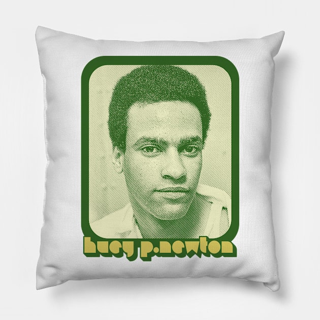 Huey P Newton /// Retro Style Black Power Tribute Design Pillow by DankFutura