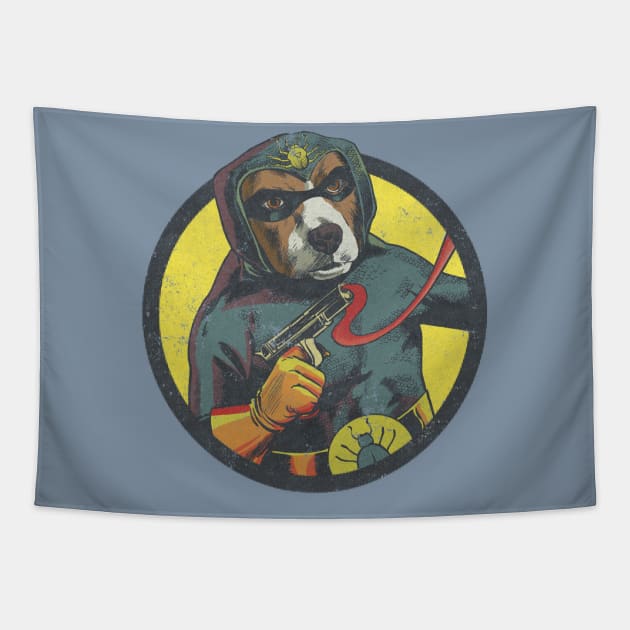 Golden Age Blue Beagle Tapestry by ThirteenthFloor