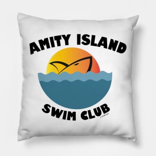 JAWS Movie Amity Island Swim Club Pillow