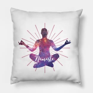 Namaste Meditation Universe Pillow