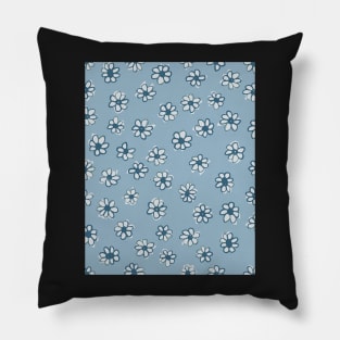 Baby blue organic florals Pillow