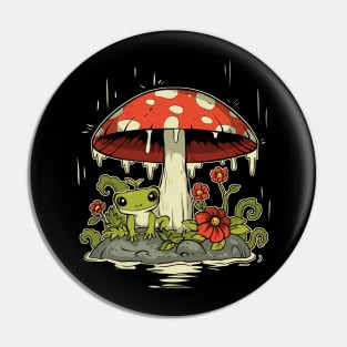 Frog Shroom Shelter Pin