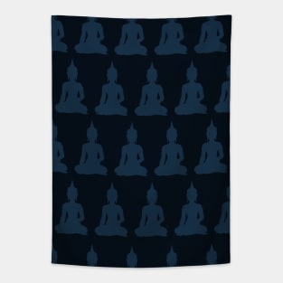 Navy Buddha Pattern Tapestry