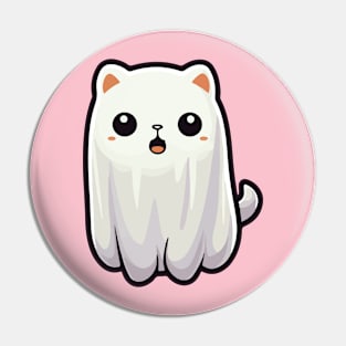 Cute Ghost Kitten Pin