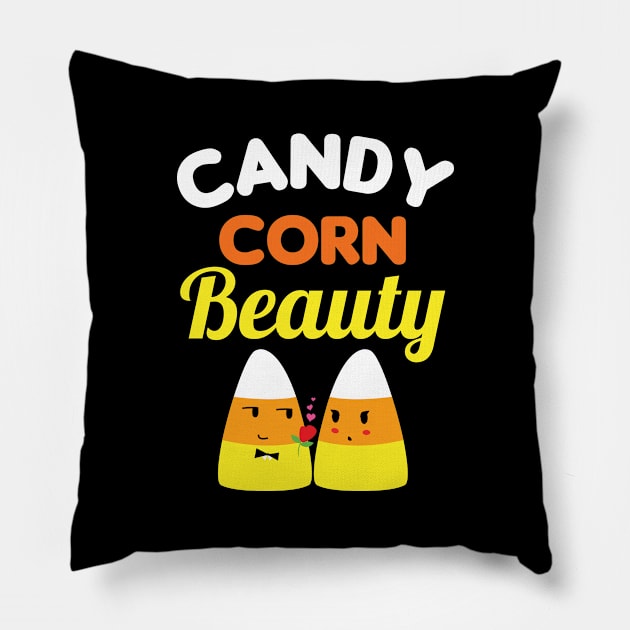 Candy Corn Beauty Pillow by WMKDesign