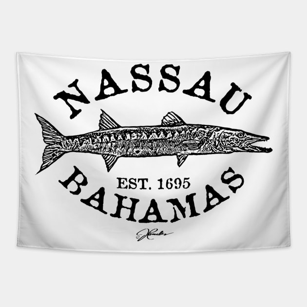 Nassau, Bahamas, Great Barracuda Tapestry by jcombs