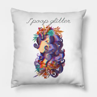 I Poop Glitter -Funny Magical Unicorn Pillow