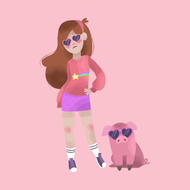 Cool Mabel and Waddles by BubblegumGoat