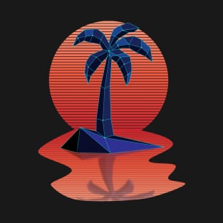 Synthwave Aesthetic Island Oasis T-Shirt