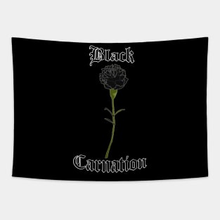Black carnation – Gothic flower Tapestry