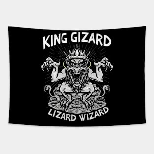 The King Gizard And Wizard Lizard Tapestry