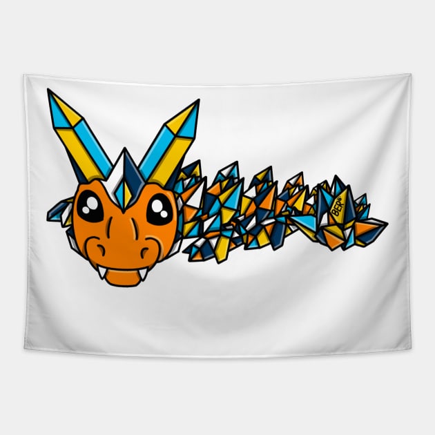 AroAce Pride Fidget Crystal Dragon Tapestry by SentABearToSpace 