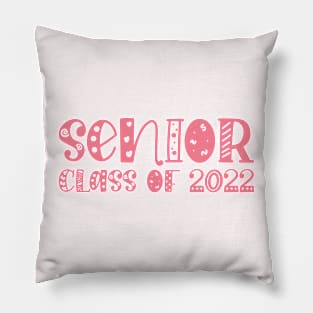 Senior Class of 2022 Graduation Pastel Pink Pillow