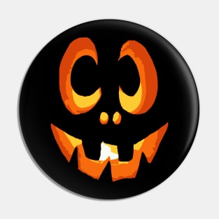 Vector Image of Friendly Halloween Pumpkin Pin