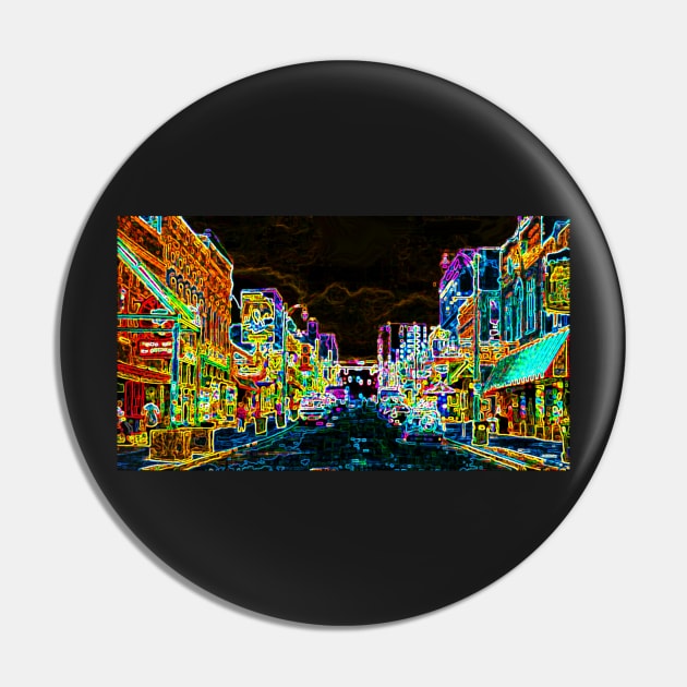 Main Street at Night Pin by CarloVaro