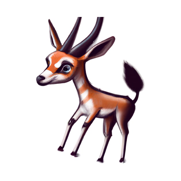 Cute Antelope Drawing by Play Zoo