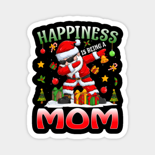 Happiness Is Being A Mom Santa Christmas Magnet