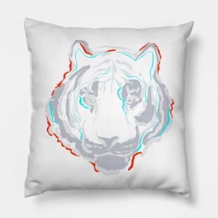 Hand drawn gray tiger illustration Pillow