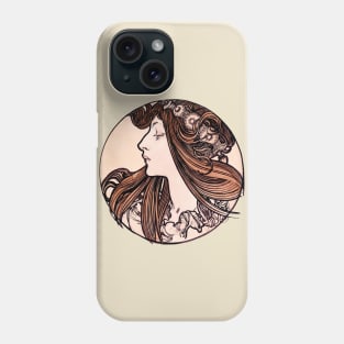 Stained glass window by Alphonse Maria Mucha (1869–1939) Phone Case